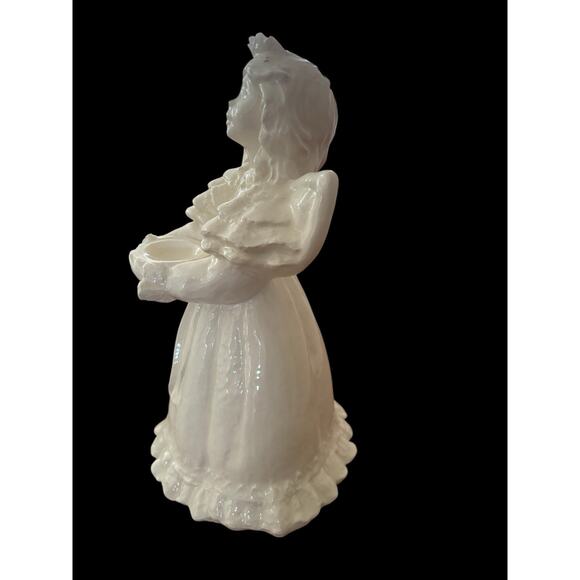 Fireside Creations Ceramic Angel Child Holding Bowl~ Religious Figurine 10" tall - Picture 2 of 5